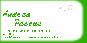 andrea pascus business card